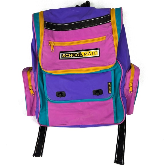 Vintage Bags Vintage Schoolmate Backpack Book Bag Y2k 9s Color